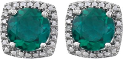 Halo-Style Button Earrings