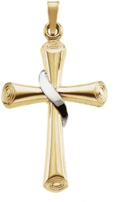Two Tone Hollow Cross