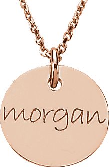 Posh Mommy&reg; Engravable Mini Disc Pendant