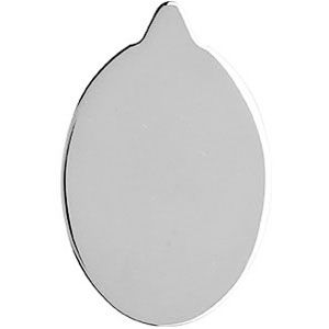 28.5 x 21mm Oval Stamping with Small Undrilled Eyelet