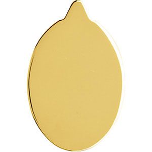 31.75 x 23mm Oval with Small Undrilled Eyelet