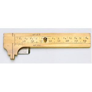 Brass Sliding MM Gauge with Stone Holder 
