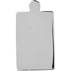 37.5 x 28.25mm Rectangle with Round Edge and Undrilled Eyelet