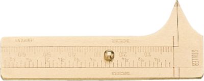 Brass Sliding MM Gauge 3 1/4