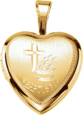 Baptism Heart Locket