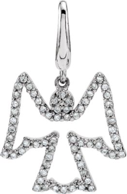 1/3 ct tw Diamond Angel Charm