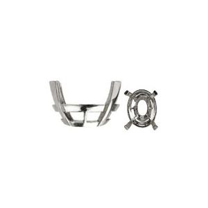 Oval Tall Curved-Prong Wire Setting