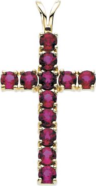 Genuine Ruby Cross Pendant