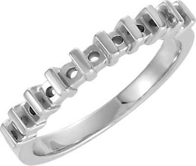 9-Stone Bar Channel Anniversary Ring Mounting