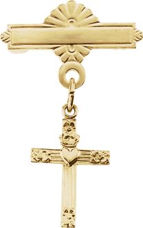 Baptismal Brooch with Cross
