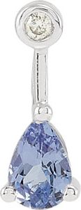 Genuine Tanzanite & Diamond Pendant