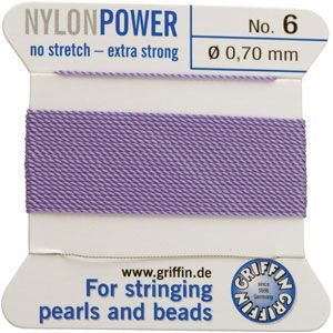 #6 Liliac Nylon (Polyamid) Carded Bead Cord (.70mm)