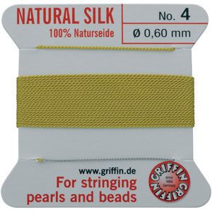 Yellow Silk Bead Cord #4 (.60mm)
