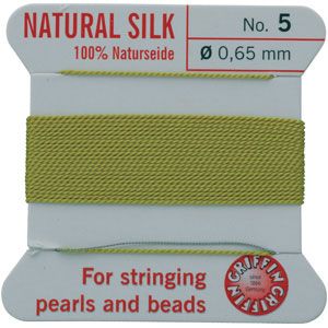 #5 Yellow Silk Bead Cord (.65mm)