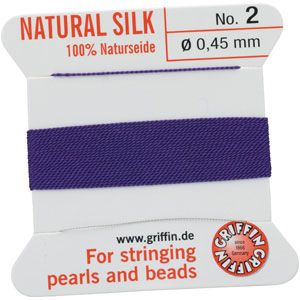 #2 Amethyst Silk Bead Cord (.45mm)