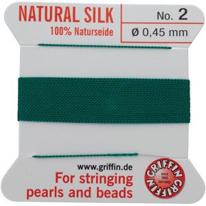 #3 Green Silk Bead Cord (.50mm)
