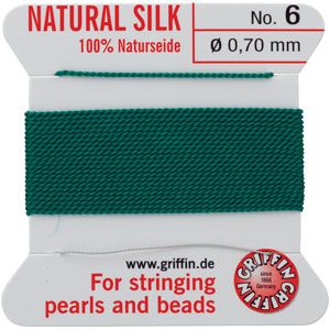 #6 Green Silk Bead Cord (.70mm)