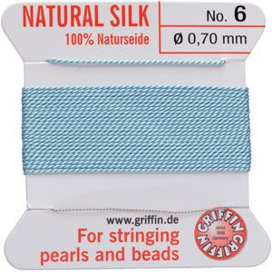 #4 Turquoise Silk Bead Cord (.60mm)