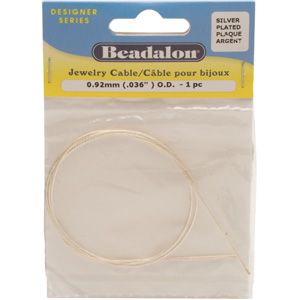 Beadalon&reg; Silver Plated Jewelry Cable .036