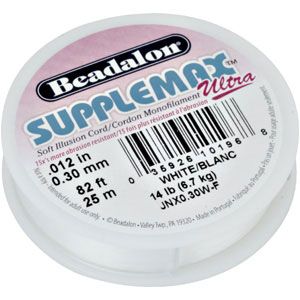 Beadalon Ultra Supplemax .30mm, White, 25m(82ft) Spool