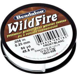 Beadalon Wildfire White Thread .20mm,45meters Spool