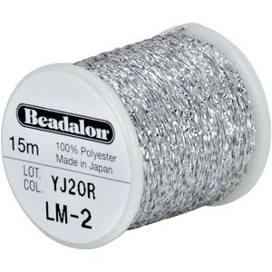 Beadalon Silver Poly Sparkle Thread 