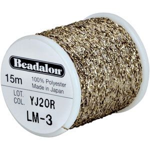 Beadalon Gold Poly Sparkle Thread 