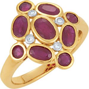 Genuine Mozambique Ruby & Diamond Ring