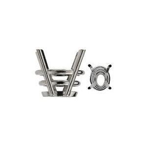 Oval 4-Prong Tall Tapered Wire Setting