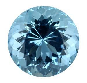 Round Genuine Aquamarine (Black Box)