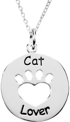 Heart U Back&trade; Cat Lover Paw Pendant with Chain