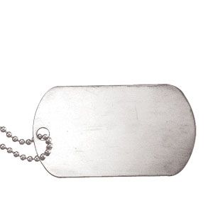 Dog Tag with Pierced Hole