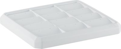 White Leatherette 12 Pair Stud Earring Stackable Tray