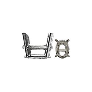 Oval 4-Prong Wire Setting for Earring