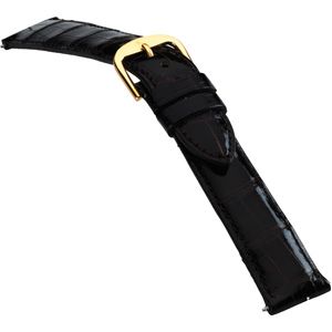 16mm Men's Regular Genuine Louisiana Alligator Brown Watch Strap