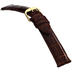 16mm Men's Regular Genuine Louisiana Alligator Cognac Watch Strap