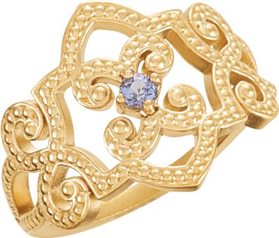 Granulated Design Ring