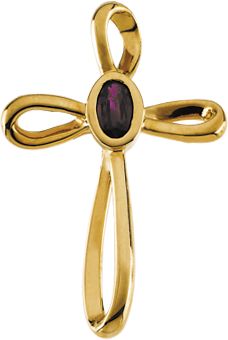 Genuine Ruby Cross