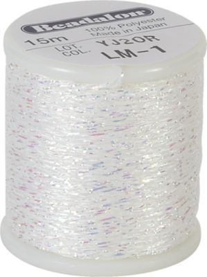 Beadalon White Poly Sparkle Thread 