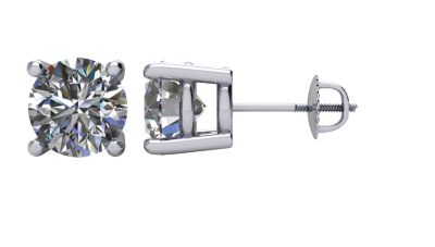 SI₁ G-H Diamond Threaded Post Stud Earrings