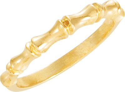 Bamboo Design Engagement Ring or Matching Band