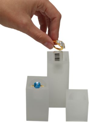 Square Frosted Acrylic Ring Pedestals