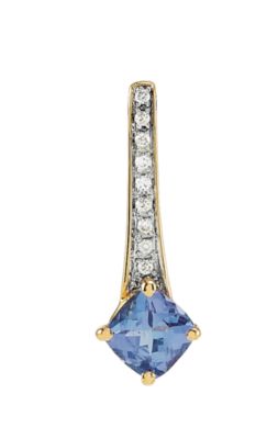 Genuine Tanzanite & Diamond Pendant