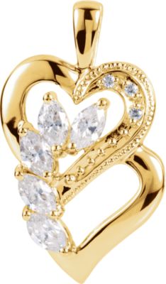 Double Heart Chain Slide Mounting
