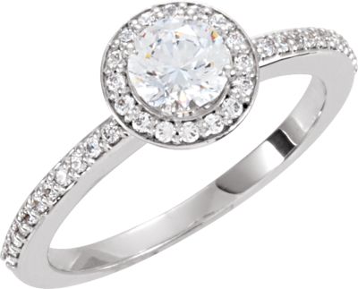 Halo-Style Engagement Ring or Band Mounting 