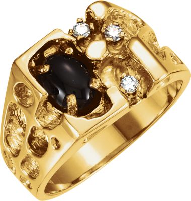 Men's Oval Cabochon Nugget Ring Mounting