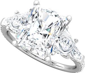 Semi-Mount Engagement Ring or Matching Band