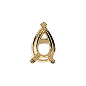 Pear Lightweight V-End Setting for Earring
