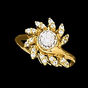 Two Tone Illusion Fashion Ring Mounting 