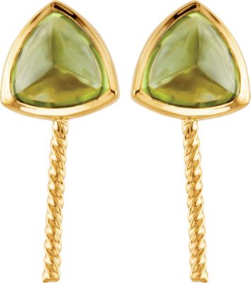 South Sea Cultured Pearl and Peridot Earrings